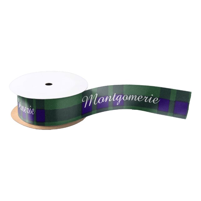 Montgomerie clan Plaid Scottish tartan Satin Ribbon (Spool)