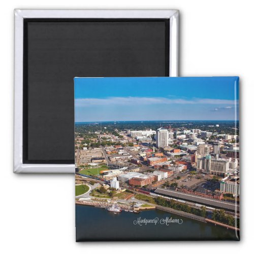 Montgomery Alabama aerial view Magnet