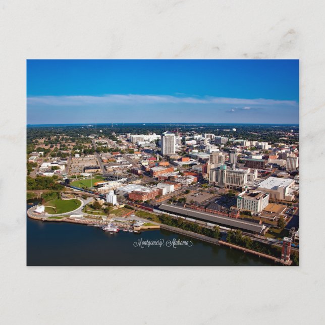 Montgomery, Alabama aerial view, Postcard (Front)
