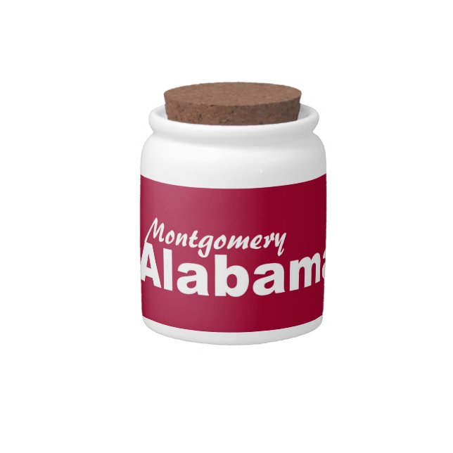 Montgomery, Alabama Candy Jar (Front)