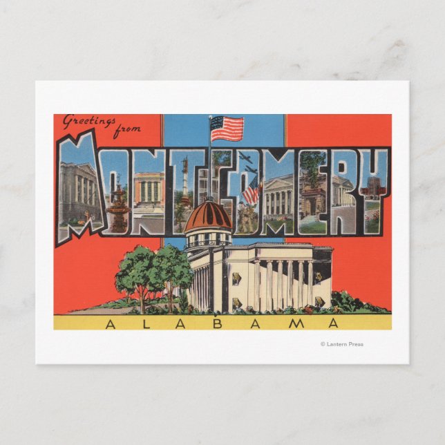 Montgomery, Alabama (Capital Bldg) Postcard (Front)