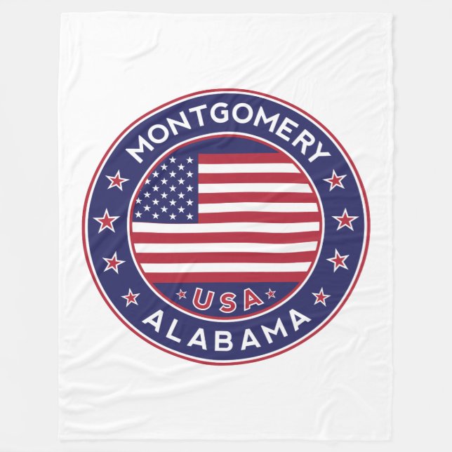 Montgomery, Alabama Fleece Blanket (Front)