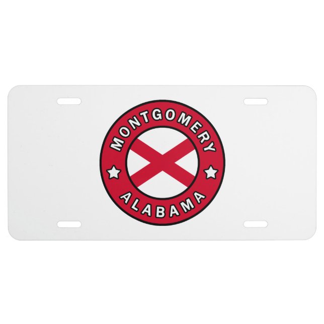 Montgomery Alabama License Plate (Front)