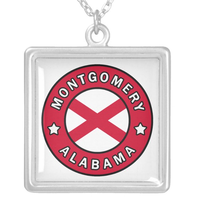 Montgomery Alabama Silver Plated Necklace (Front)