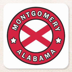 Montgomery Alabama Square Paper Coaster