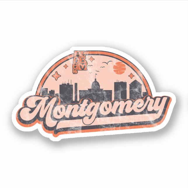 Montgomery, Alabama Sticker (Front)