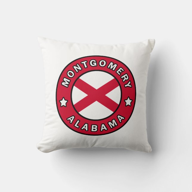 Montgomery Alabama Throw Pillow (Front)
