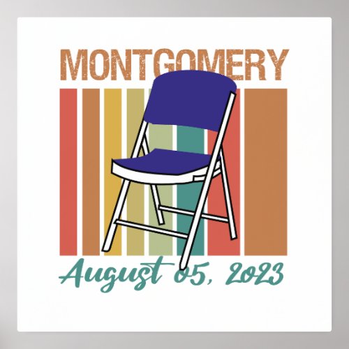 Montgomery Brawl Folding Chair August 5 2023 Foil Prints