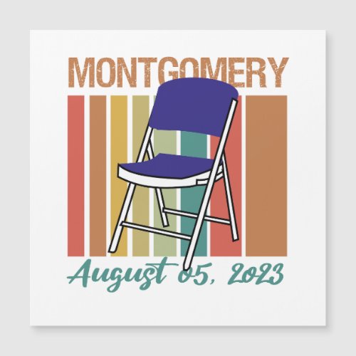 Montgomery Brawl Folding Chair August 5 2023 Magnetic Invitation