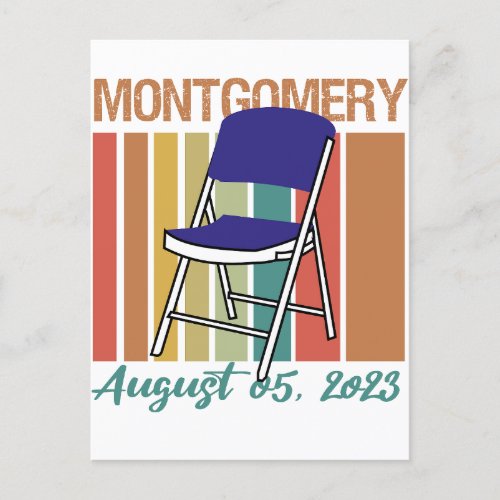 Montgomery Brawl Folding Chair August 5 2023 Postcard