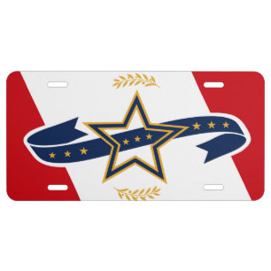 Montgomery City flag (Alabama) License Plate