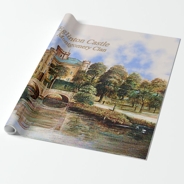 Montgomery Clan's Eglinton Castle Wrapping Paper (Unrolled)