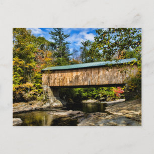 Montgomery Covered Bridge with fall foliage Postcard