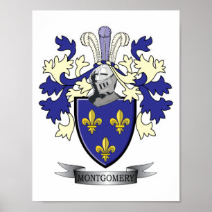 Montgomery Family Crest Coat of Arms Poster