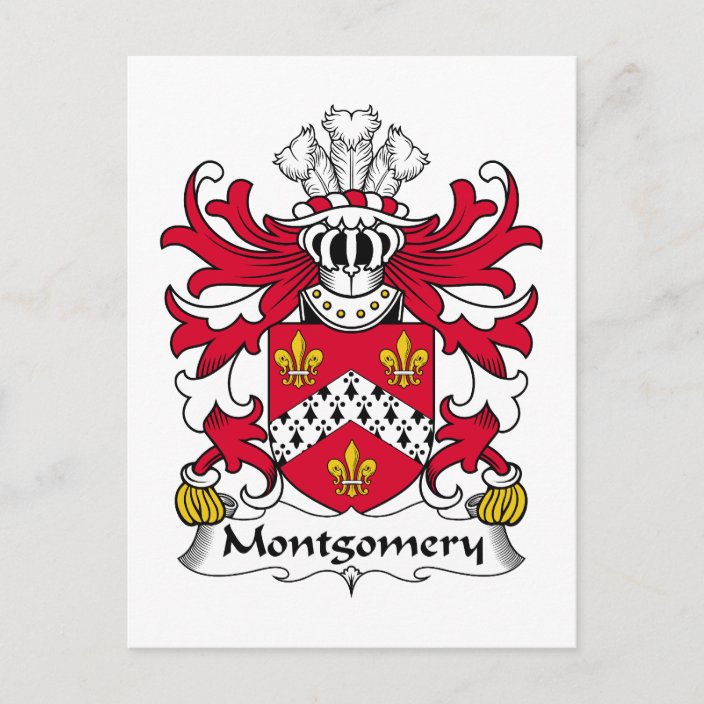Montgomery Family Crest Postcard Zazzle