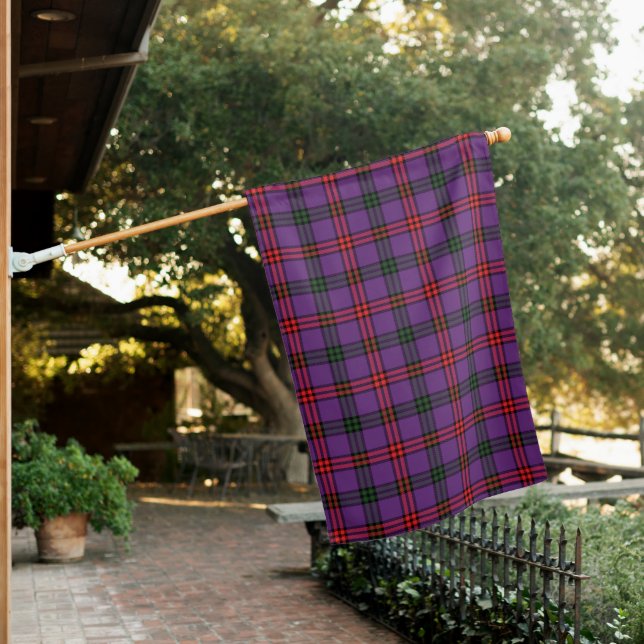 Montgomery Modern Clan Tartan House Flag (In SItu)