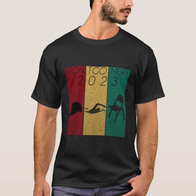 Montgomery Riverfront Brawl Hat Swimmer Chair T-Shirt (Front)