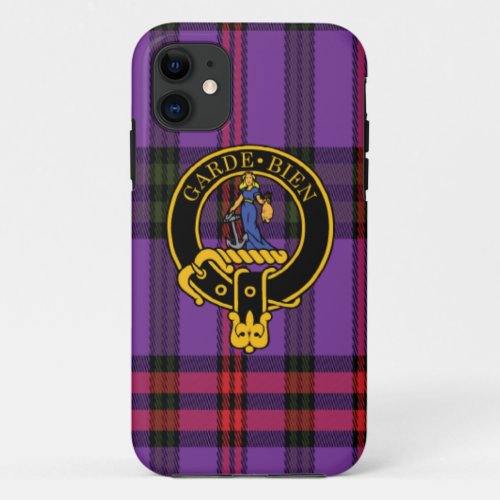 Montgomery Scottish Crest and Tartan iPhone 55S iPhone 11 Case