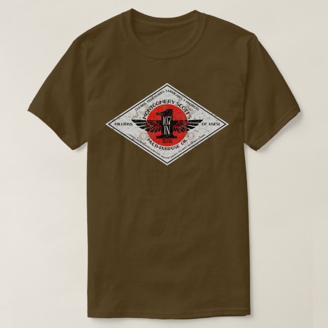 Montgomery Scotts 107in1 Brand Multipurpose Oil  T-Shirt (Design Front)