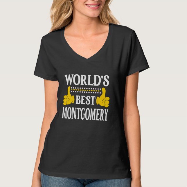 Montgomery Surname Family Last Name World's Best M T-Shirt (Front)