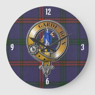 Montgomery Tartan & Badge Large Clock