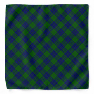 Montgomery tartan green blue plaid bandana