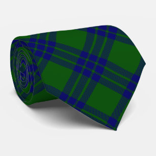 Montgomery tartan green blue plaid neck tie