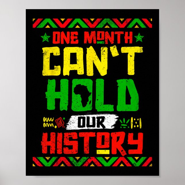 Month Can't Hold Our History African Black Junetee Poster (Front)