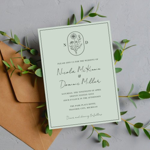 Month Flower | April | Fully Customize Wedding Invitation