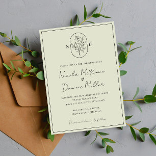 Month Flower   December   Fully Customize Wedding Invitation