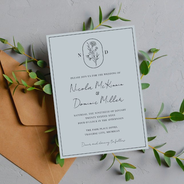 Month Flower | January | Fully Customize Wedding Invitation (Creator Uploaded)
