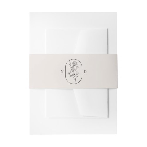Month Flower | January | Fully Customize Wedding Invitation Belly Band
