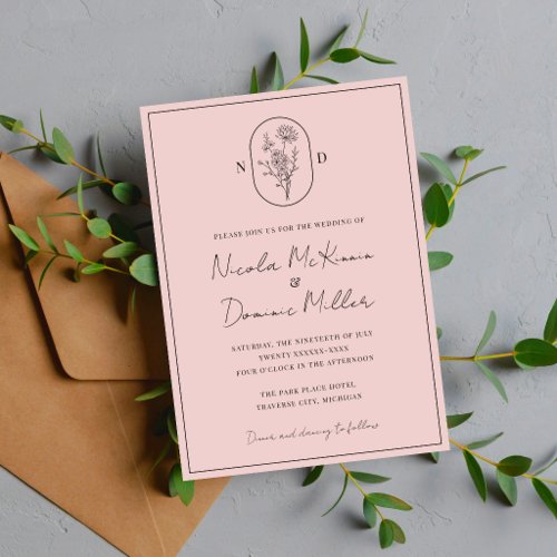 Month Flower | July | Fully Customize Wedding Invitation