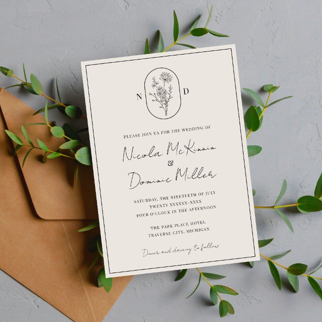 Month Flower | July | Fully Customize Wedding Invitation (Creator Uploaded)