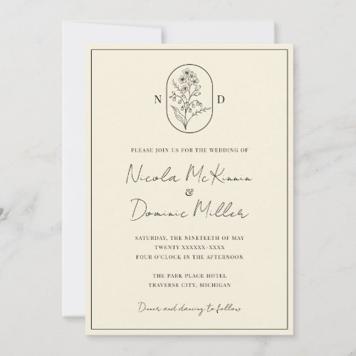 Month Flower | May | Fully Customize Wedding Invitation
