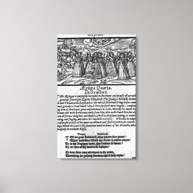 Month of April, from 'The Shepheardes Calender Canvas Print (Front)