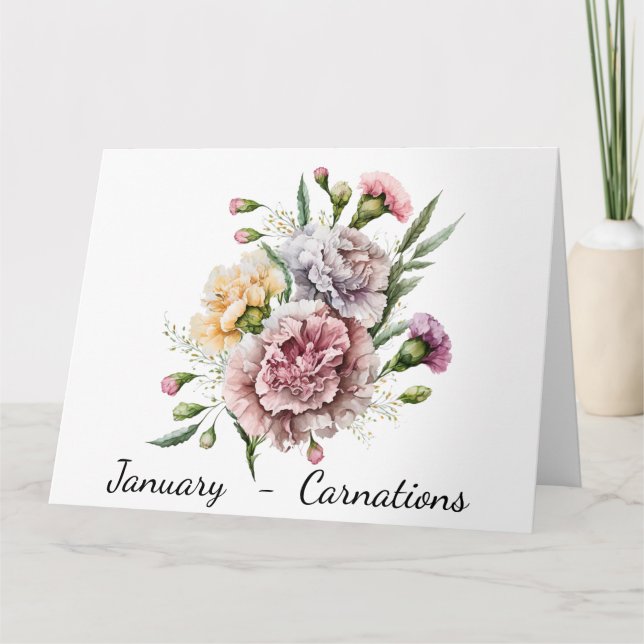 Month of January Birthday Card (Front)