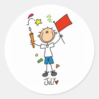 Month of July Classic Round Sticker