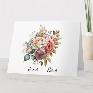 Month of June Birthday Card