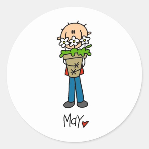 Month of May Classic Round Sticker