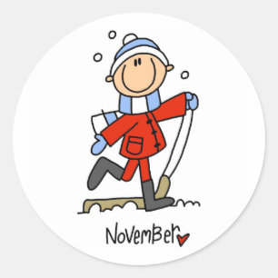 Month of November Classic Round Sticker