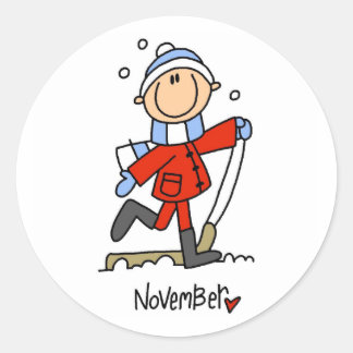 Month of November Classic Round Sticker