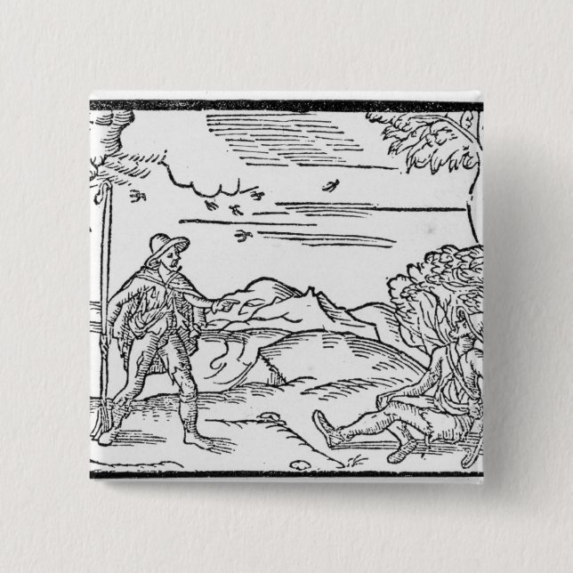 Month of September 'The Shepheardes Calender' Pinback Button (Front)