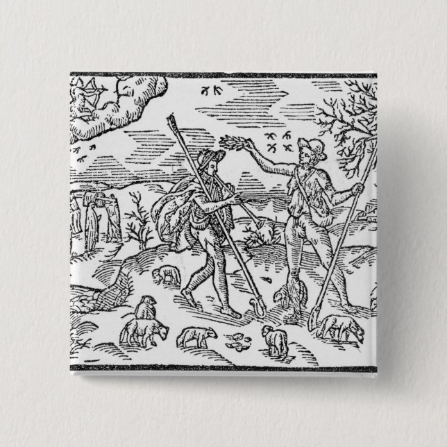 Month of September 'The Shepheardes Calender' Pinback Button (Front)