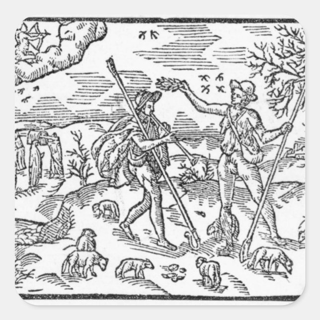 Month of September 'The Shepheardes Calender' Square Sticker (Front)