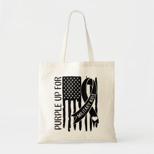 Month of the Military Child 2021 Purple up for Mil Tote Bag