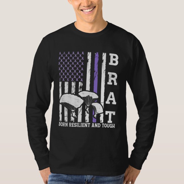 Month Of The Military Child Born Resilient And Tou T-Shirt (Front)