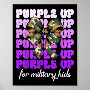 Month Of The Military Child Girl Purple Up For Mil Poster