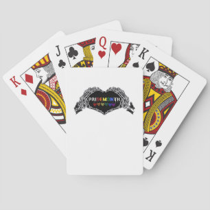 Month Skeleton Heart Hands LGBTQIA Creative Style Poker Cards