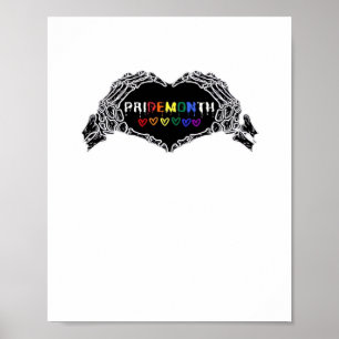 Month Skeleton Heart Hands LGBTQIA Creative Style Poster